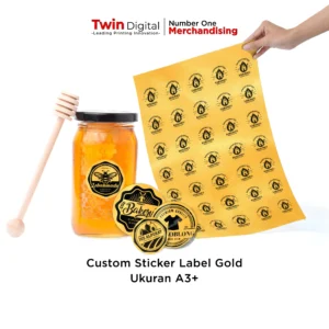 Cetak Stiker Label Gold A3+