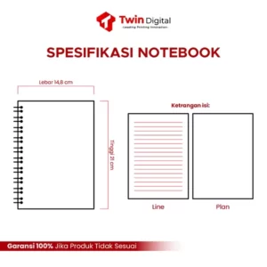 notebook custom twin digital printing