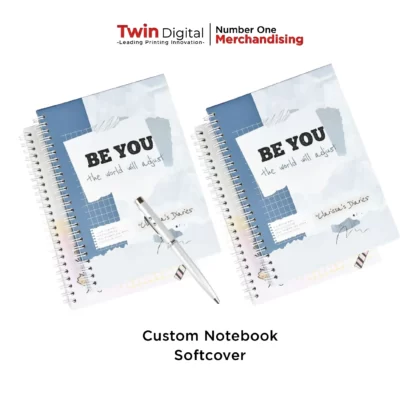 Custom Notebook Soft Cover Ukuran A5 Kawat Spiral - Twin Digital