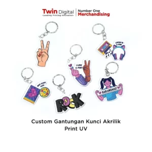 Custom Gantungan Kunci Akrilik Print UV