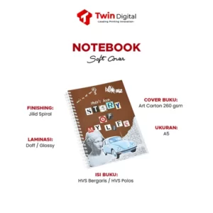 notebook custom twin digital printing