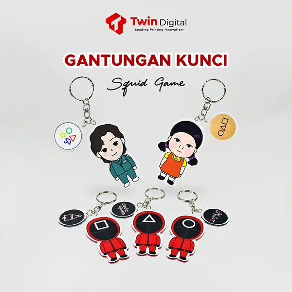 gantungan kunci akrilik twin digital printing