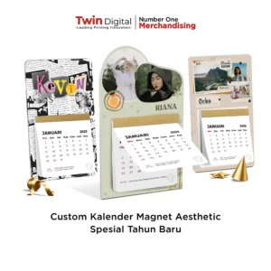 Custom Kalender Magnet Aesthetic Akrilik Print UV