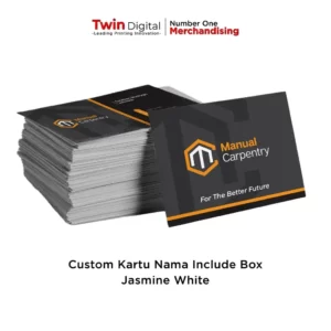 Cetak Kartu Nama Elegan Berkualitas Include Box - Kartu Nama Jasmine White