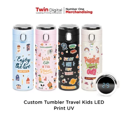 Tumbler Travel Kids LED Print UV Custom Lucu Cocok untuk Anak