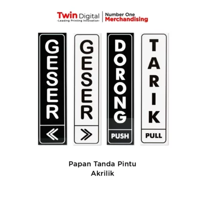 Papan Tanda Pintu Masuk Akrilik - Twin Digital