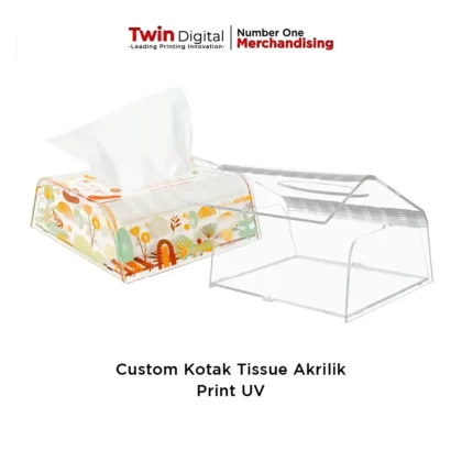 Kotak Tisu Akrilik Custom Print UV