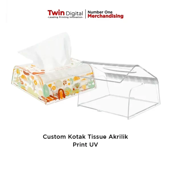 Kotak Tisu Akrilik Custom Print UV