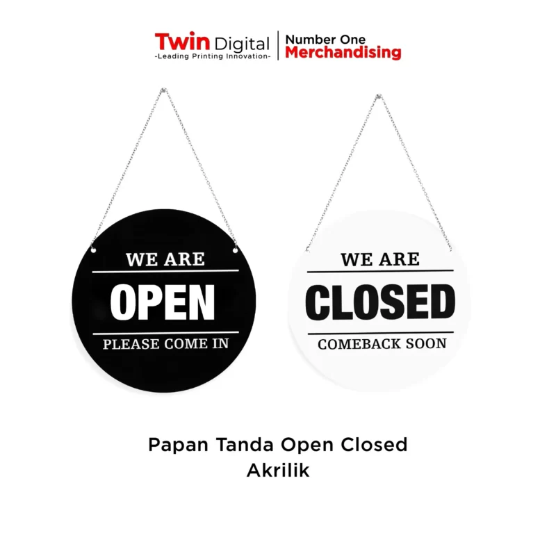 Papan Tanda Open Close Pintu Toko