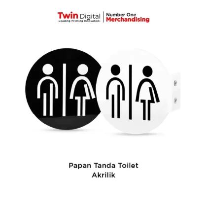 Papan Tanda Toilet Akrilik - Twin Digital