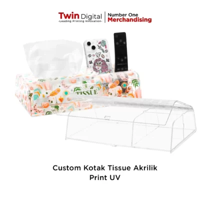 Custom Kotak Tissue Akrilik Besar Print UV