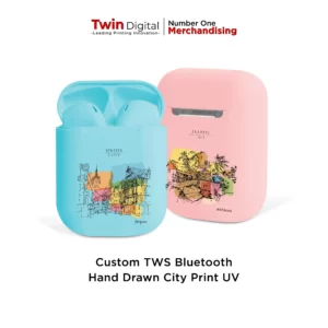 TWS Macaron Earphone Wireless Bluetooth 5.0 Custom Print UV