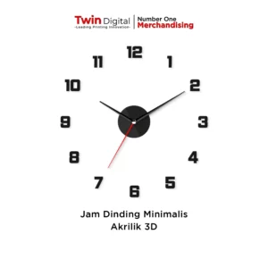 Jam Dinding Akrilik Custom - Twin Digital
