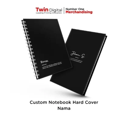 Notebook Custom Nama Ukuran A5 Jilid Hard Cover Ring Spiral