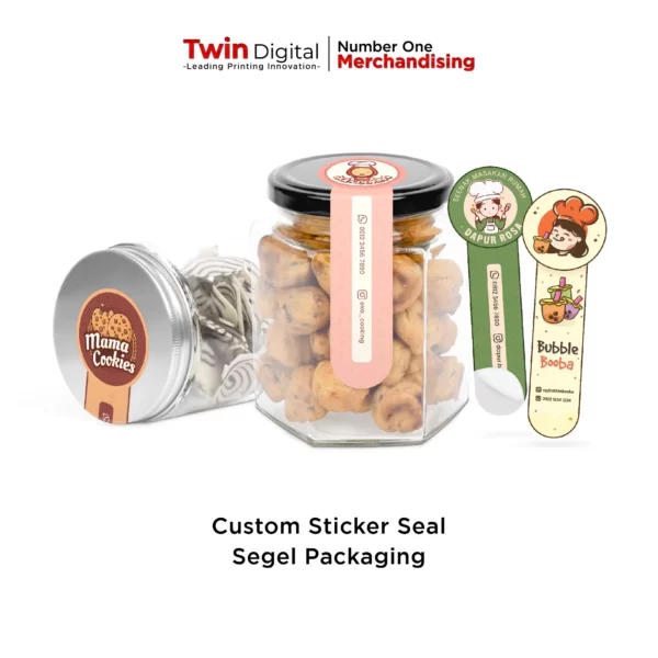 Custom Sticker Seal Segel Toples Packaging Ekslusif