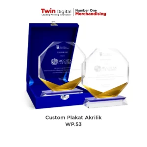 Model Plakat Daun Akrilik Premium Ukuran 14,5 x 14,5 cm Custom
