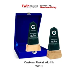 Custom Plakat Kayu Polos dan Plakat Bambu Akrilik