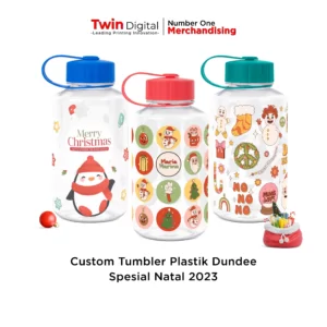 Tumbler Plastik Dundee Print UV Spesial Natal