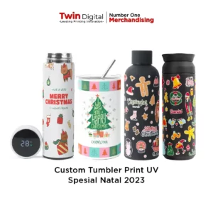 Custom Tumbler Print UV Spesial Natal