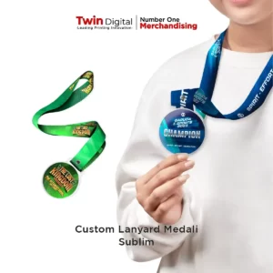 Custom Lanyard Sublim Medali Akrilik