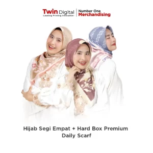 Hijab Segi Empat Daily Scarf + Box Premium