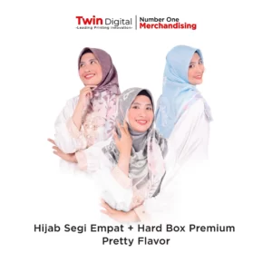 Hijab Segi Empat Pretty Flavor Series + Box Premium