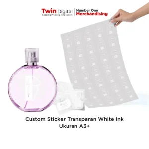 Stiker Label Transparan White Ink A3
