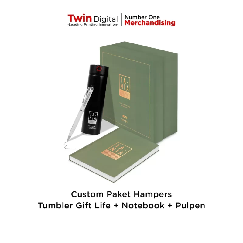 Hampers Corporate Paket Tumbler Gift Life + Notebook + Pulpen