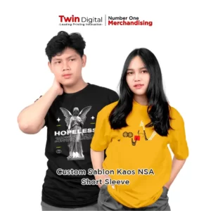Custom Sablon Kaos NSA Lengan Pendek