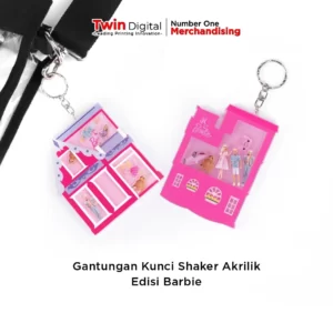 Gantungan Kunci Shaker Akrilik Edisi Barbie