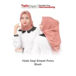Hijab Segi Empat Polos Blush