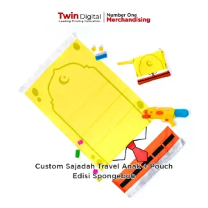 Custom Sajadah Travel Anak + Pouch Edisi Spongebob