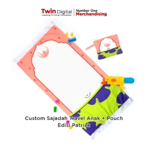 Custom Sajadah Travel Anak + Pouch Edisi Patrick
