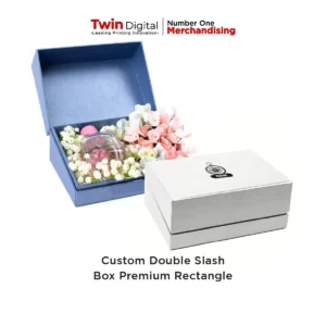 Custom Double Slash Box Premium Rectangle