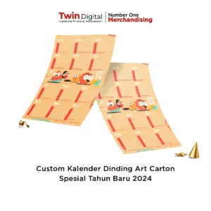 Custom Kalender Dinding Art Carton Spesial Tahun Baru 2024