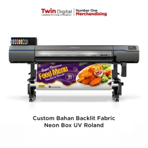 Custom Bahan Backlit Fabric Neon Box UV Roland
