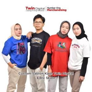 Custom Sablon Kaos Twin Digital Edisi Skate