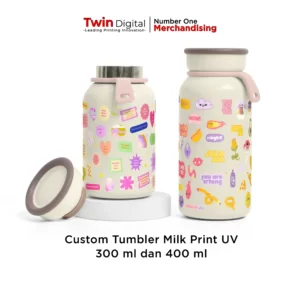 Custom Tumbler Milk Print UV