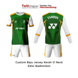Custom Baju Jersey Kerah O Neck Edisi Badminton
