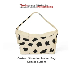 Custom Shoulder Pocket Bag Kanvas Sublim Putih