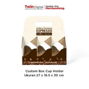 Custom Box Cup Holder Ukuran 28 x 18,5 x 30 cm