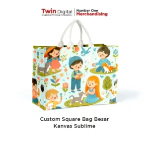 Custom Square Bag Besar Kanvas Sublim SBB.4