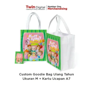 Custom Goodie Bag Ulang Tahun Ukuran M + Free Kartu Ucapan A7