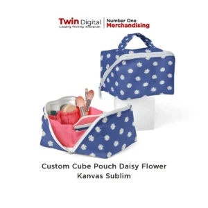Custom Cube Pouch Daisy Flower Kanvas Sublim