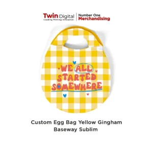Custom Egg Bag Yellow Gingham Baseway Sublim