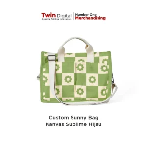 Custom Sunny Sling Bag Kanvas Sublim Hijau