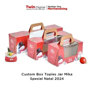Custom Packaging Box Toples Jar Mika Spesial Natal 2024