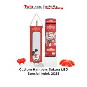 Custom Hampers Tumbler Sakura LED Spesial Imlek