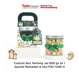 Custom Box Tenteng Jar 600gr Isi 1 Spesial Ramadan & Idul Fitri 1446 H