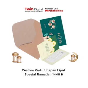 Custom Kartu Ucapan Lipat Spesial Ramadan & Idul Fitri 1446 H